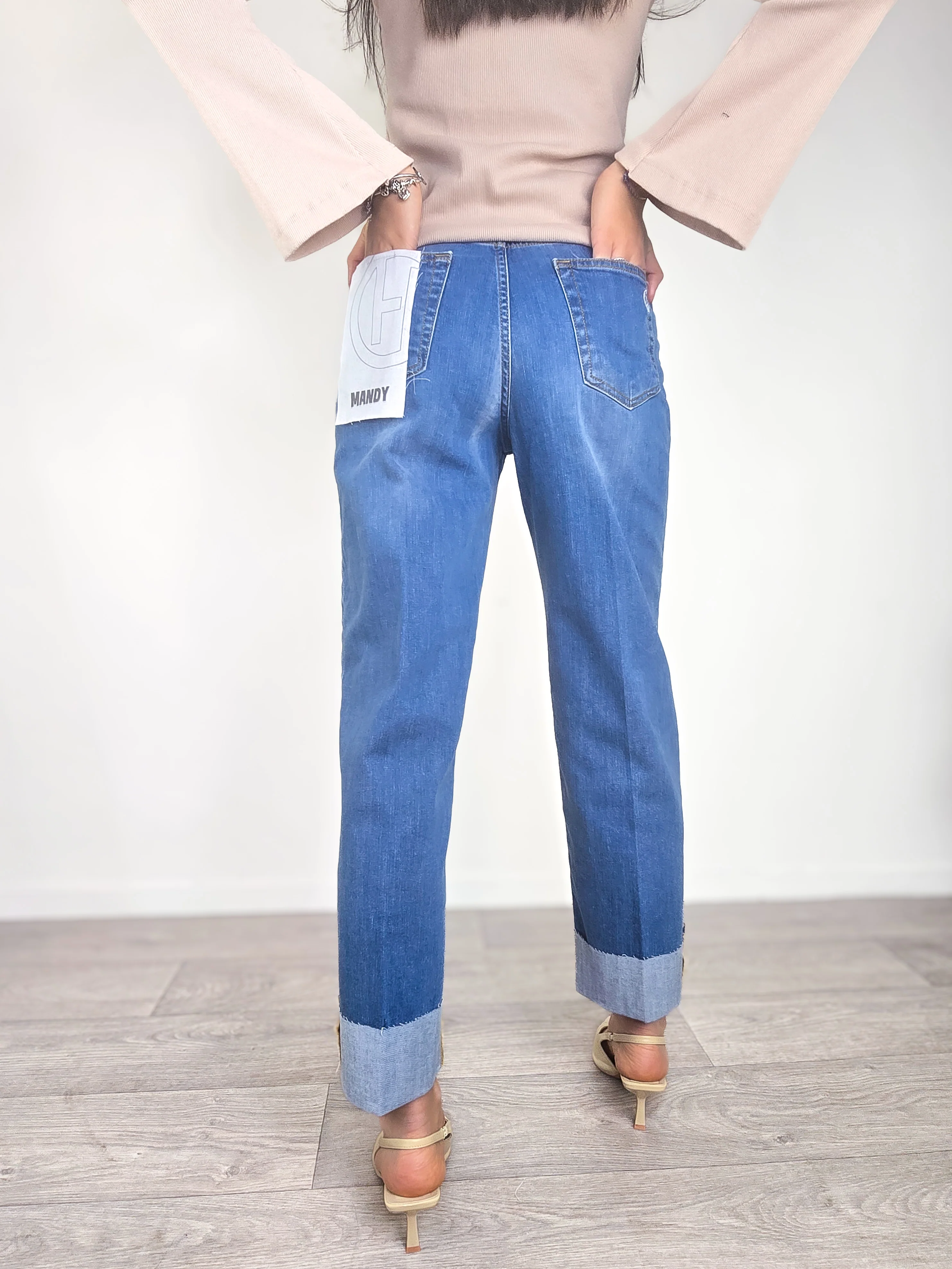 Haveone - Jeans Mandy con cintura - Blu - Image 3