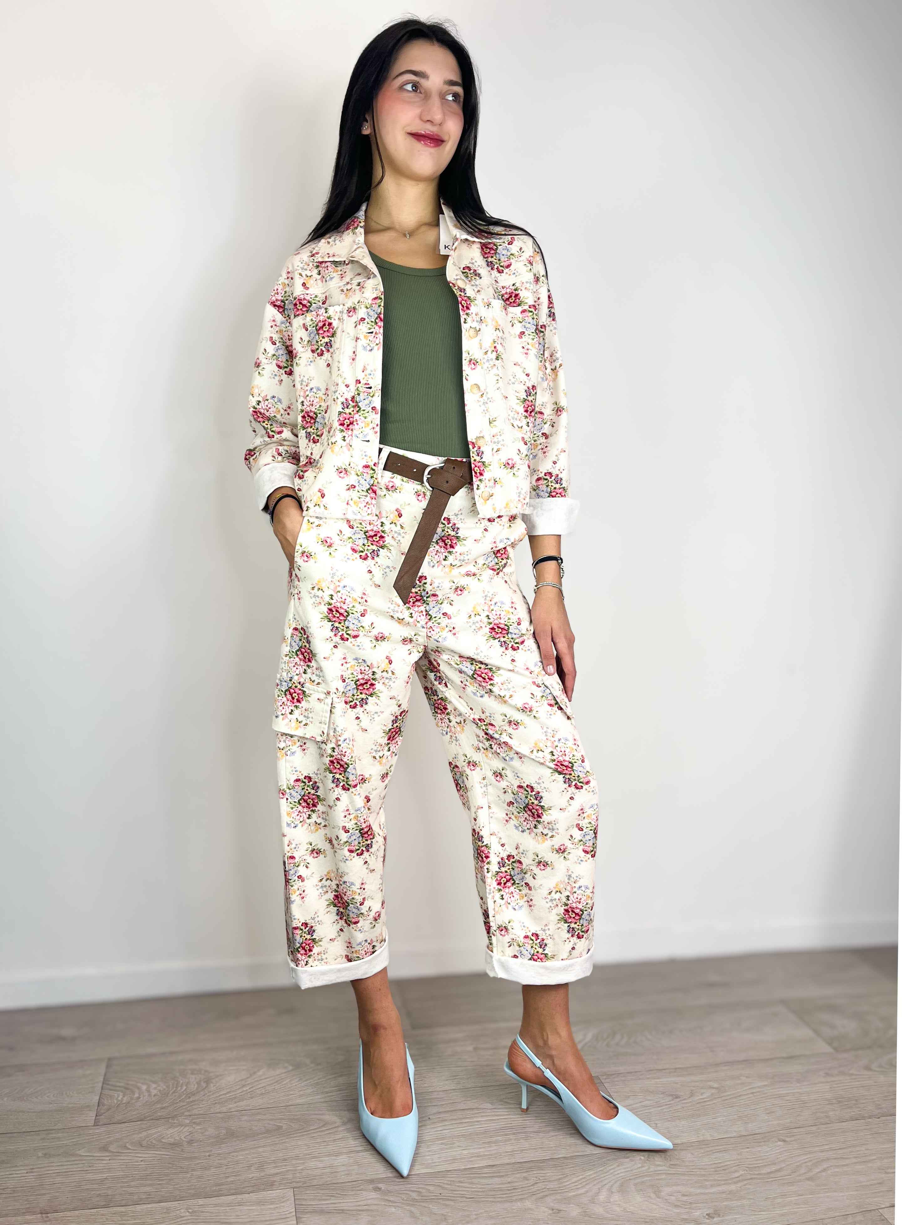 Kikisix - Pantalone a fiori - Burro - Image 2