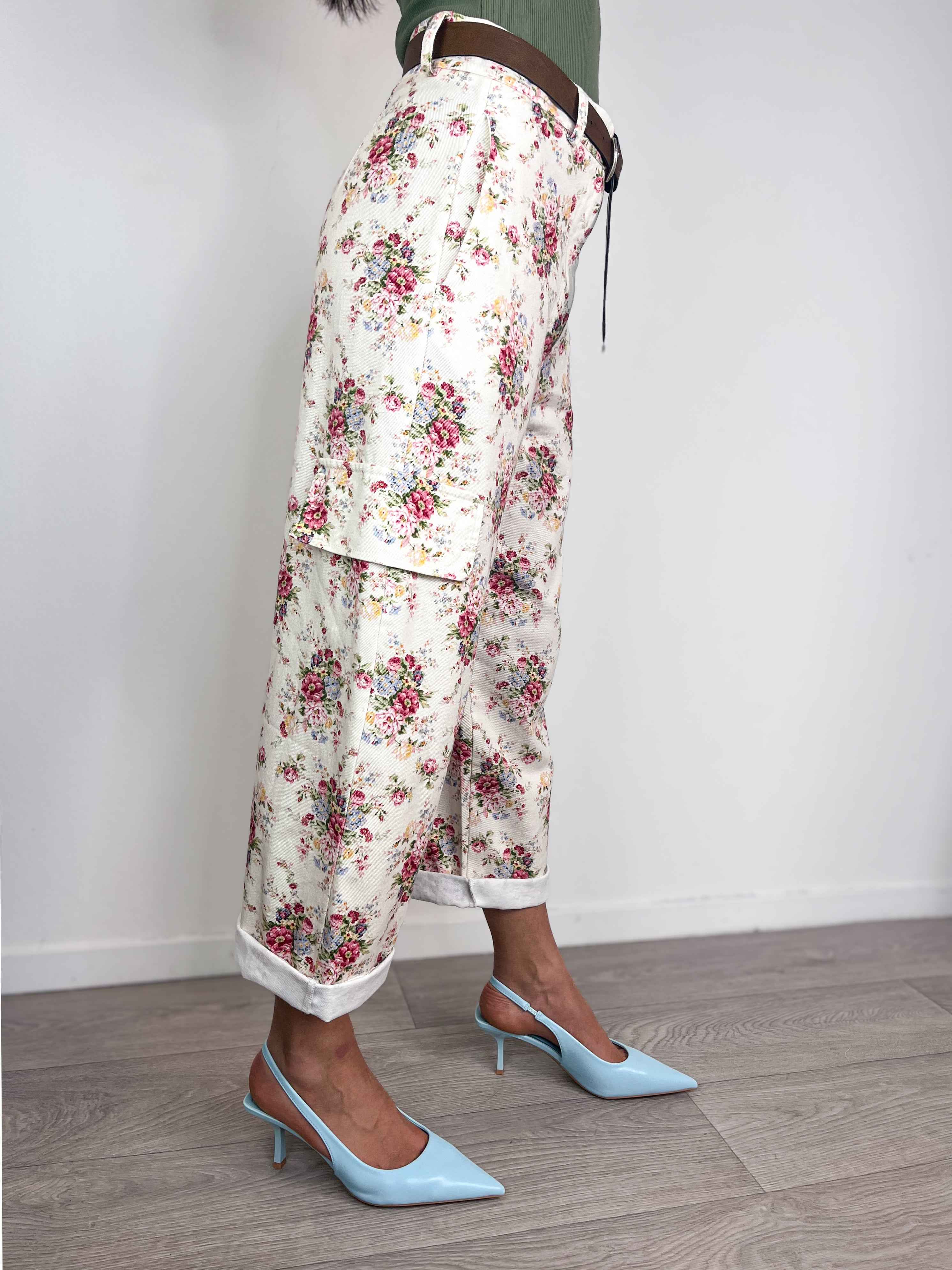 Kikisix - Pantalone a fiori - Burro - Image 5
