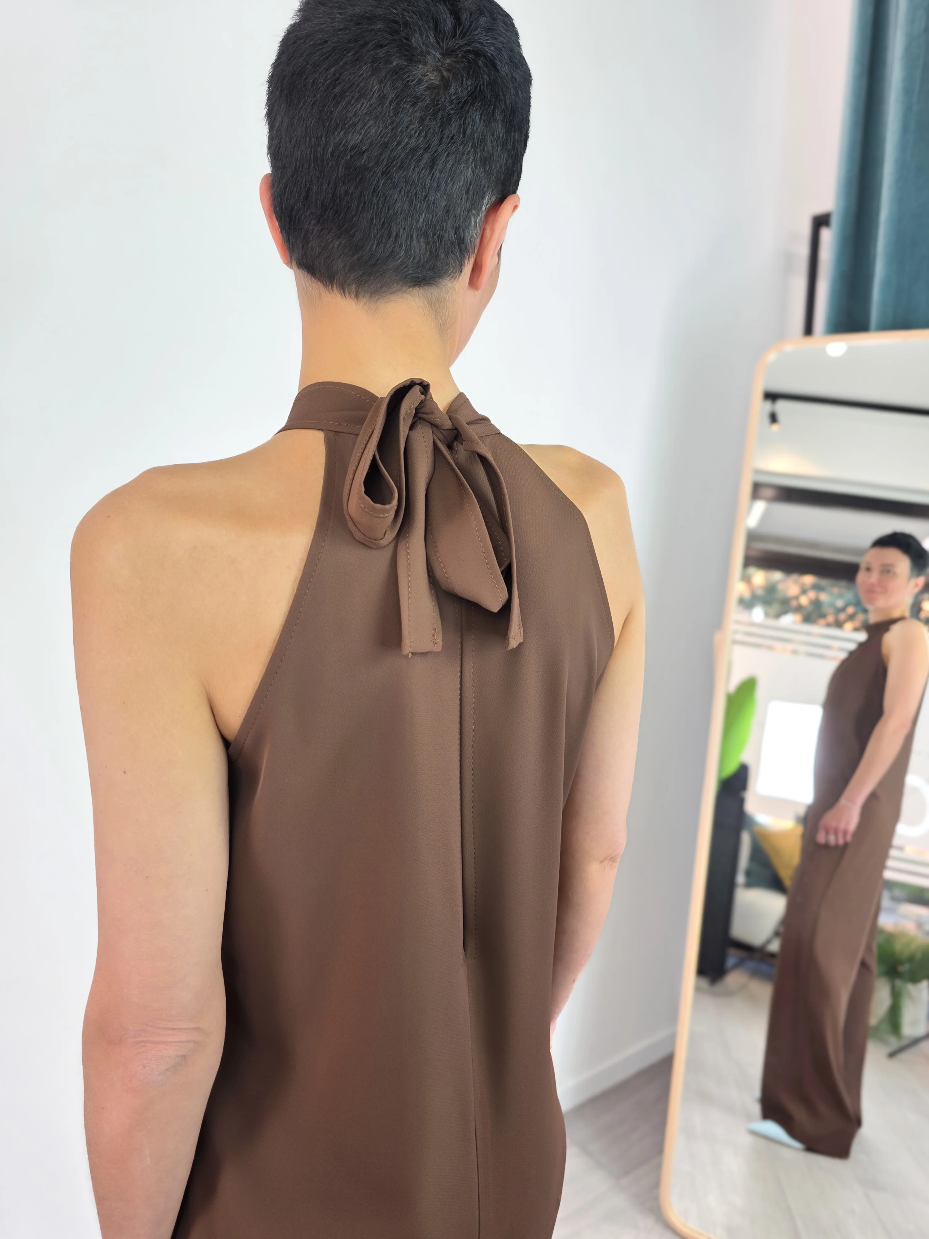 Kontatto - Jumpsuit scollo all'americana - Cacao - Image 7