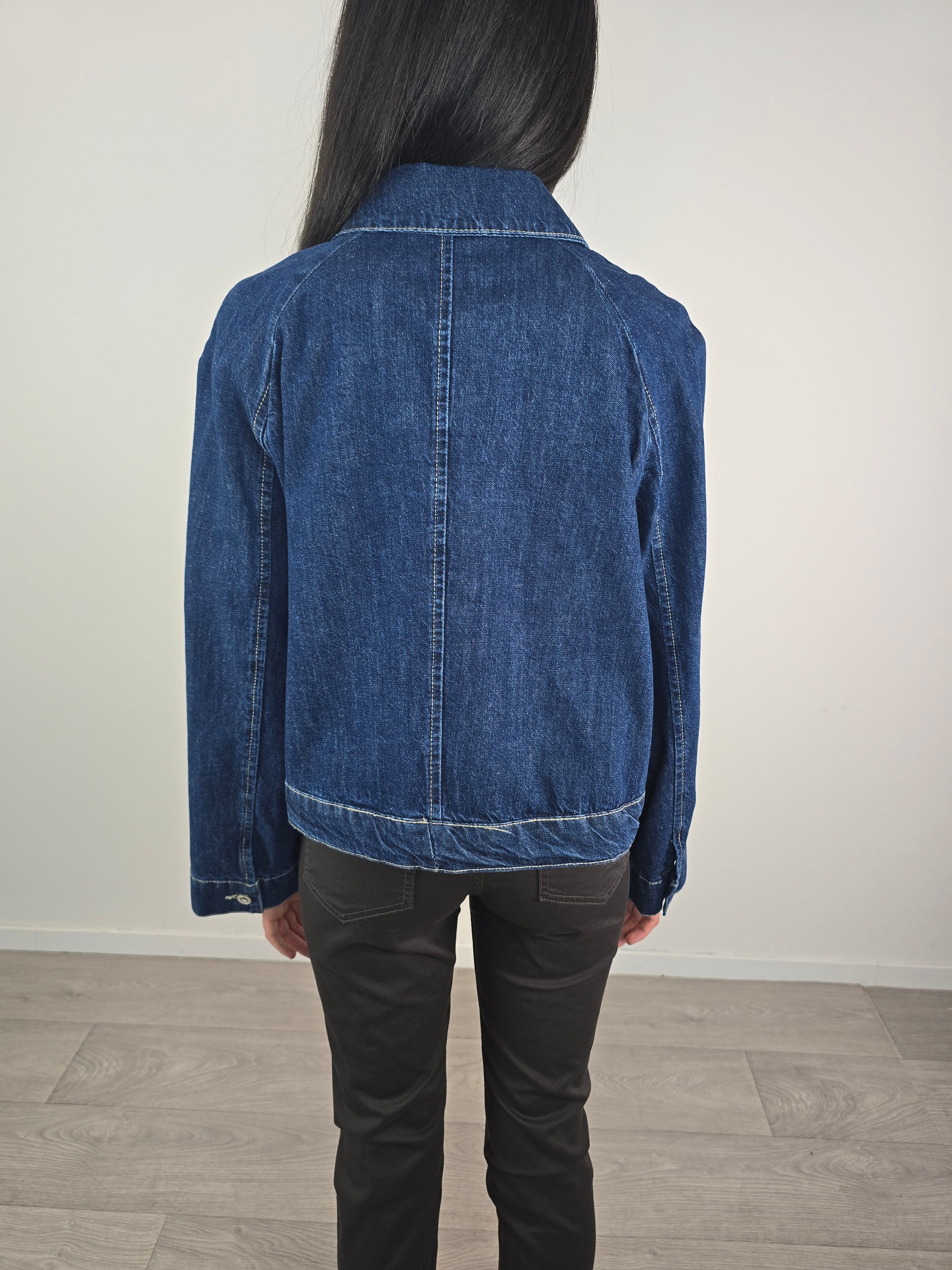 Please- Giubbino di jeans svasato - blu - Image 5