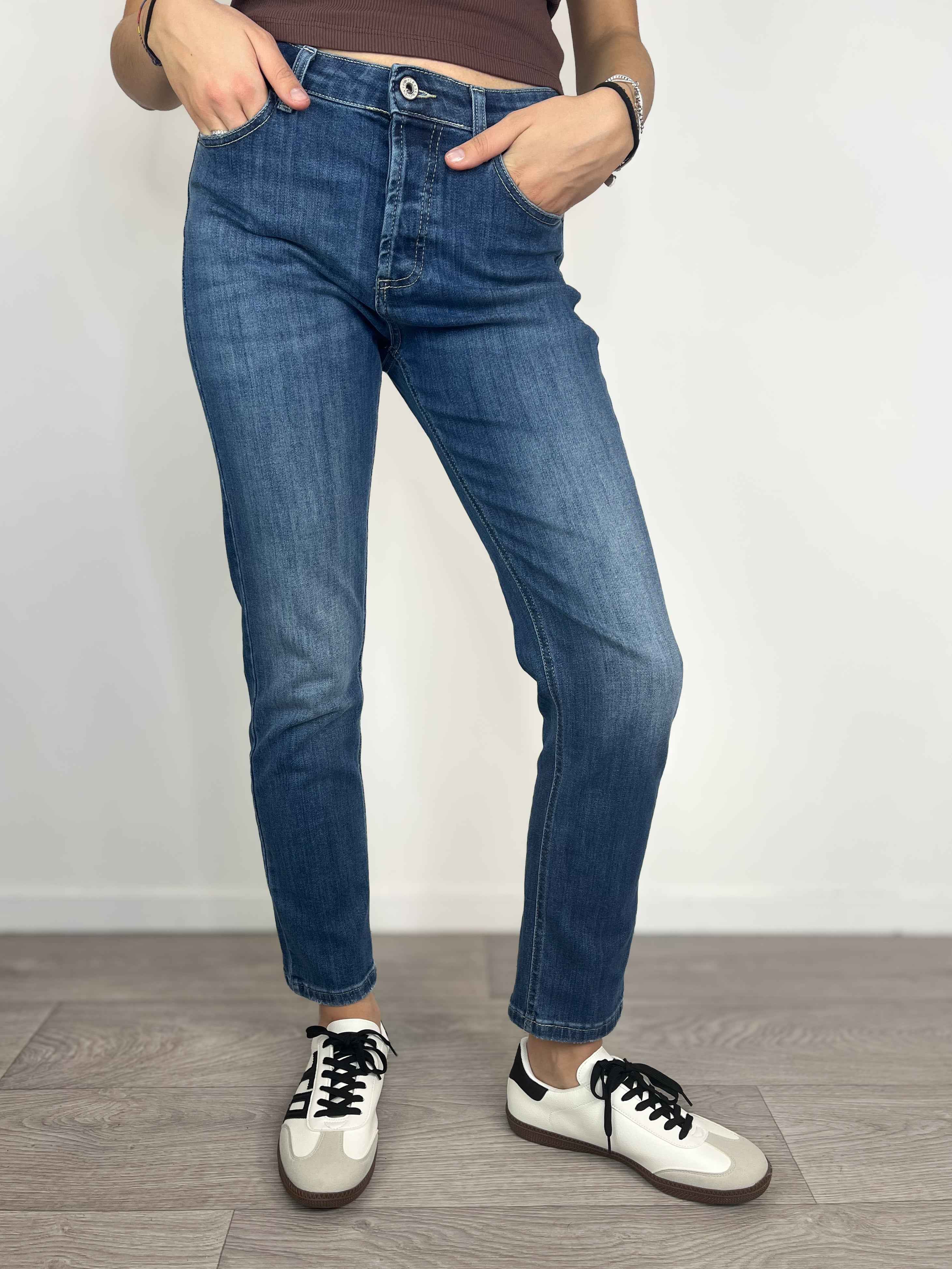 Please - Jeans a sigaretta elasticizzato - Blu