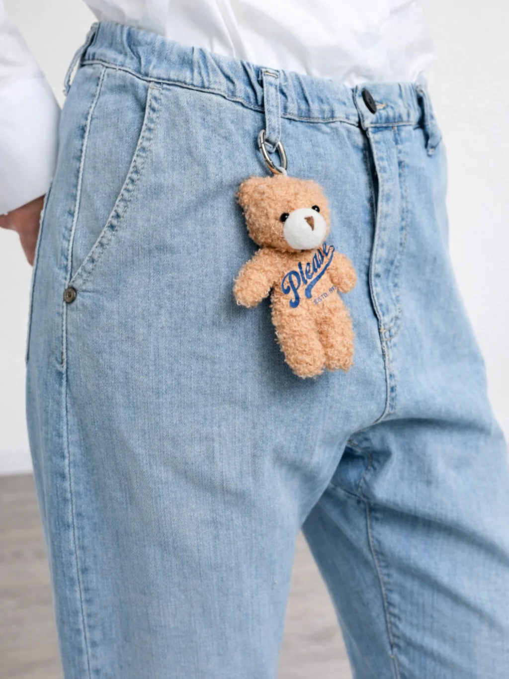 Please - Jeans relaxed Teddy - Azzurro - Image 3
