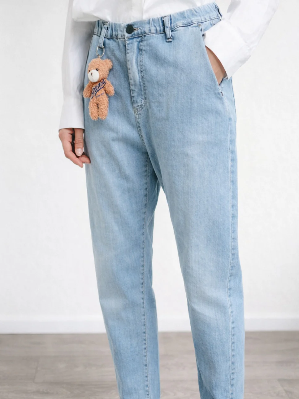 Please - Jeans relaxed Teddy - Azzurro - Image 4