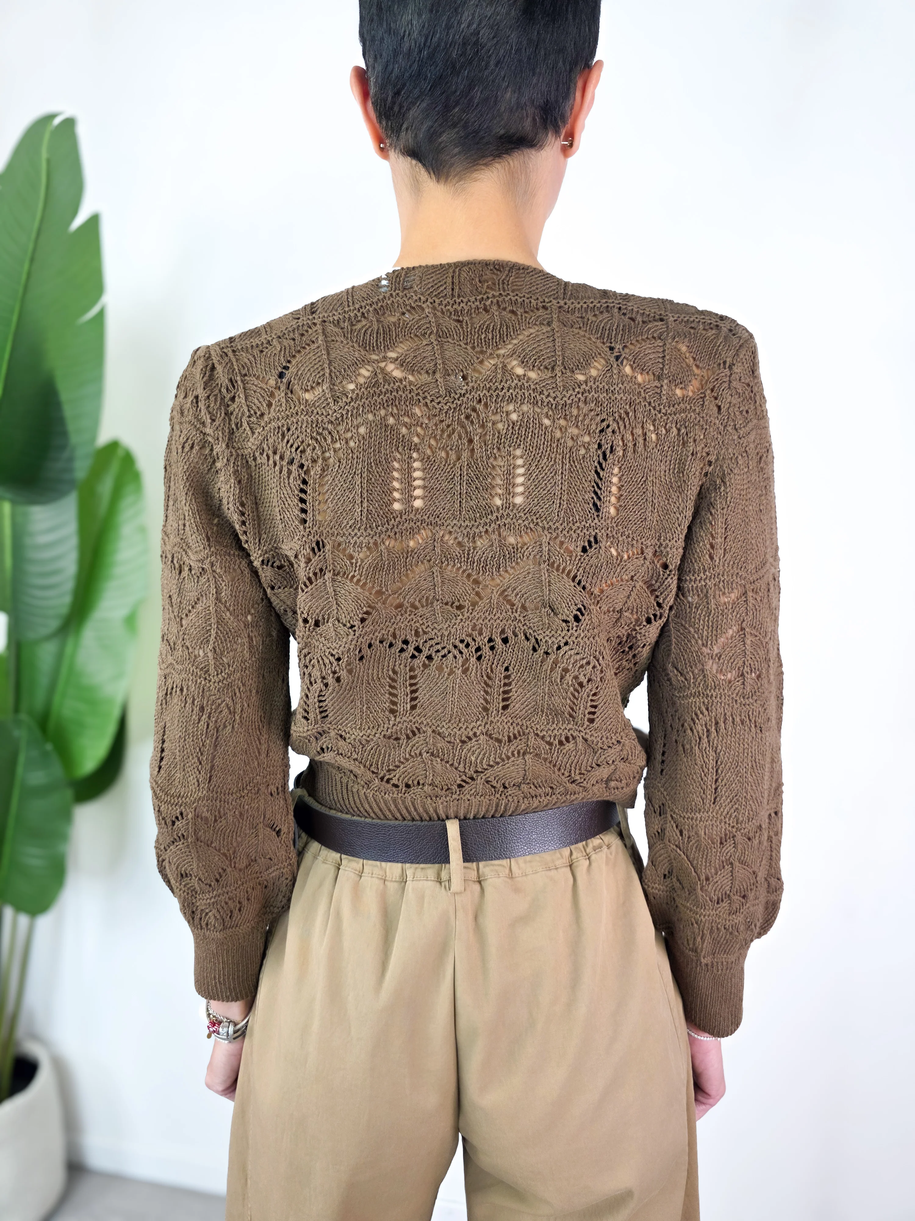 Susy Mix - Cardigan crop - Cacao - Image 3