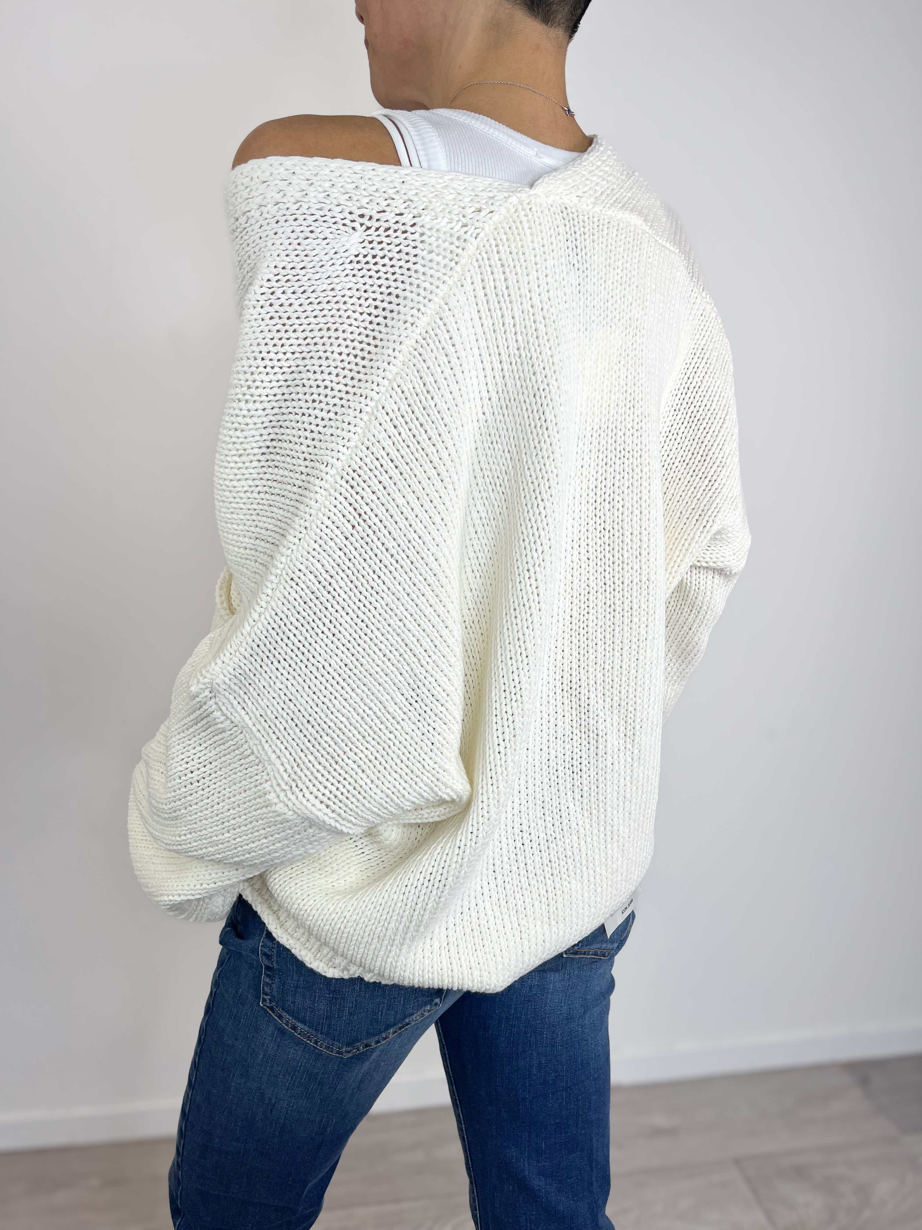 Vicolo - Cardigan Over - Bianco - Image 3