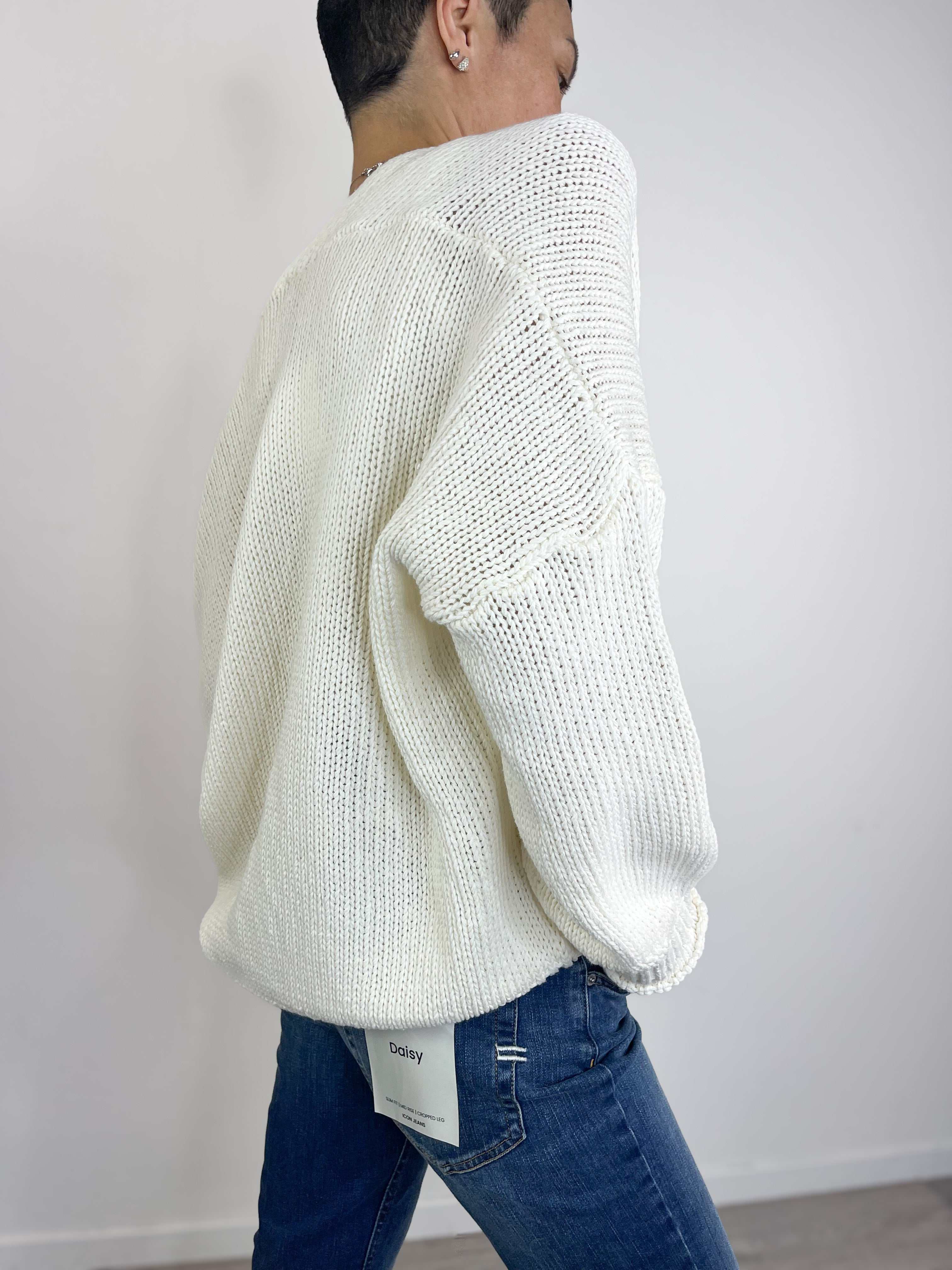 Vicolo - Cardigan Over - Bianco - Image 4