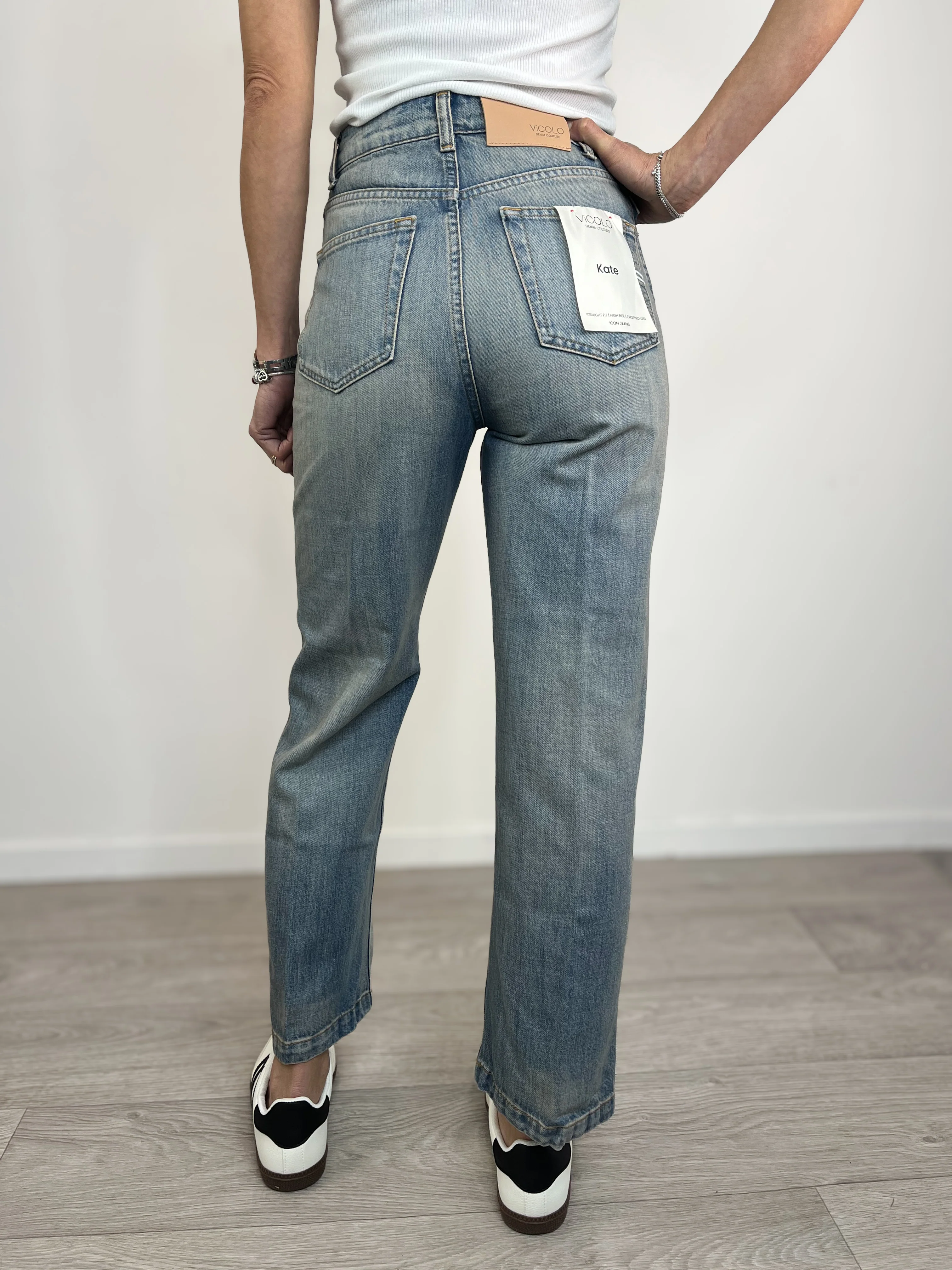 Vicolo - Jeans Kate effetto Vintage - Azzurro - Image 2