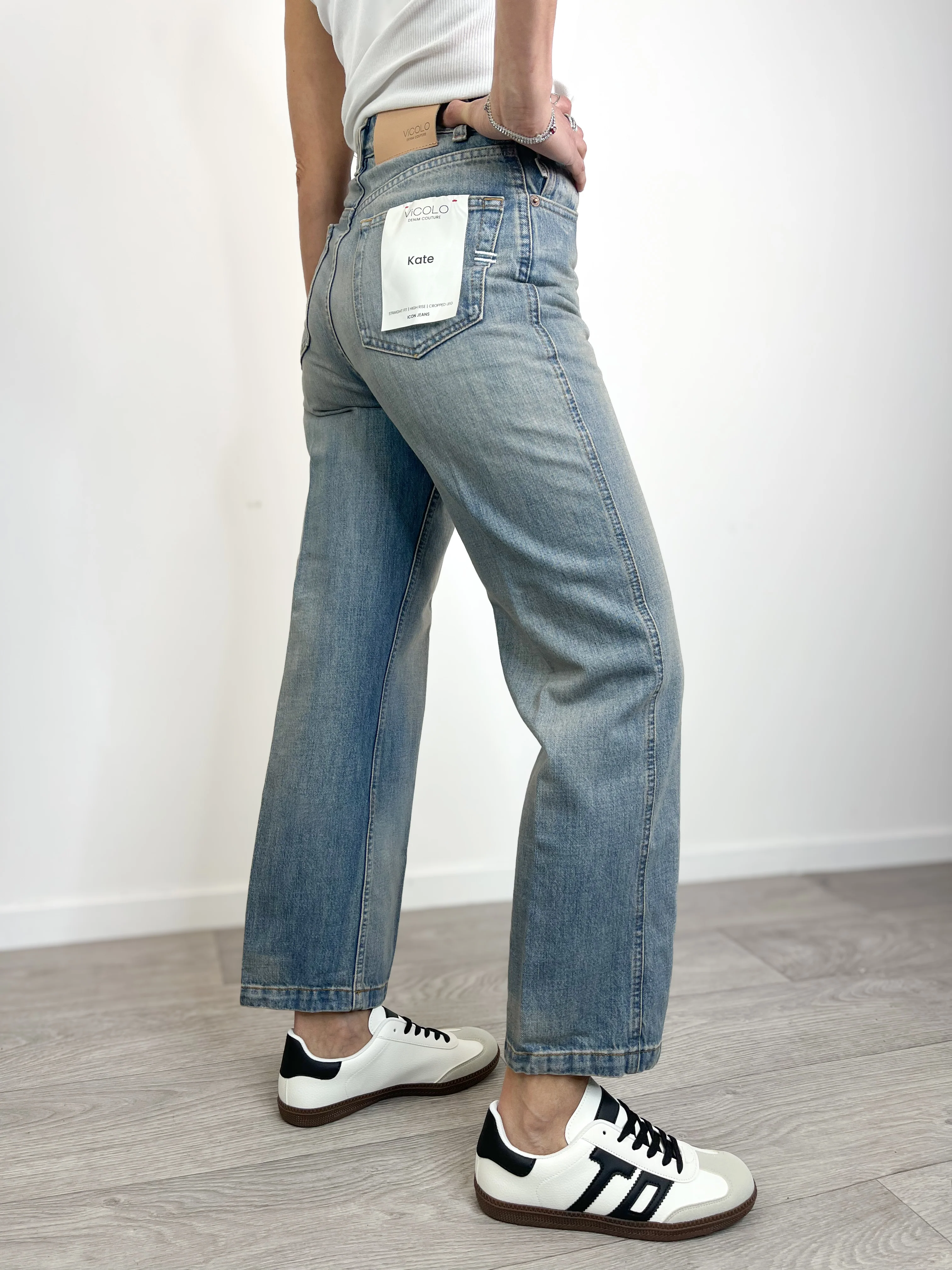 Vicolo - Jeans Kate effetto Vintage - Azzurro - Image 5