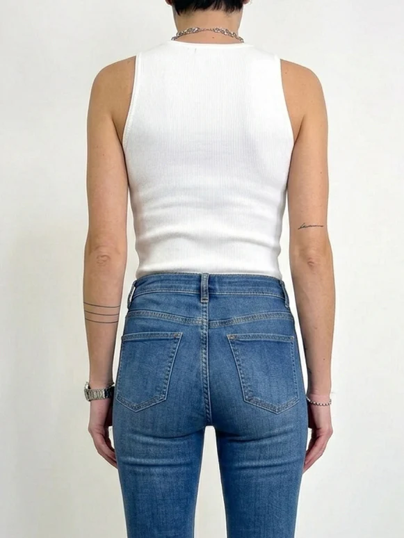 You Decide - Body a costine - Bianco - Image 3